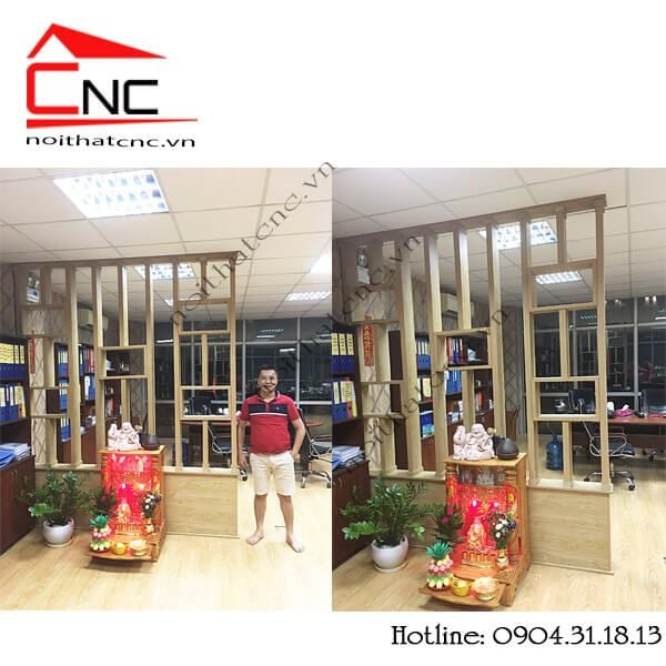 Thi công lam gỗ phòng khách - 348