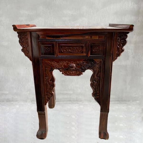 Bàn thờ gia tiên gỗ muồng 1 tầng