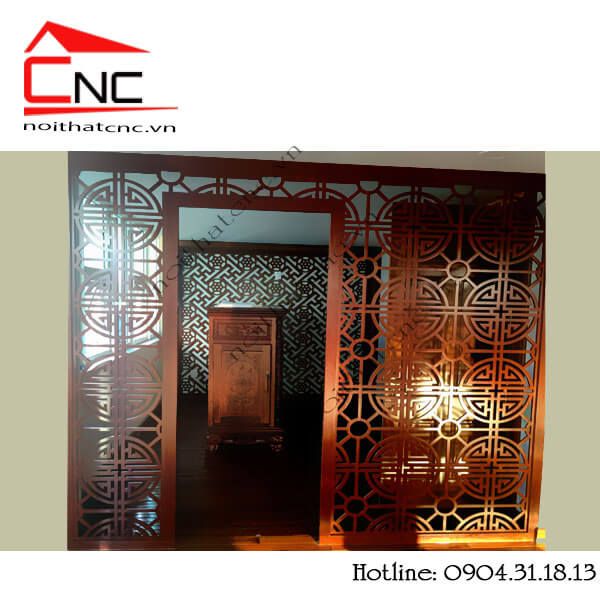 Thi công vách ngăn cnc phòng thờ - 186