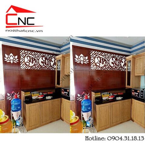  Thi công vách ngăn cnc phòng thờ phúc lộc thọ - 847 