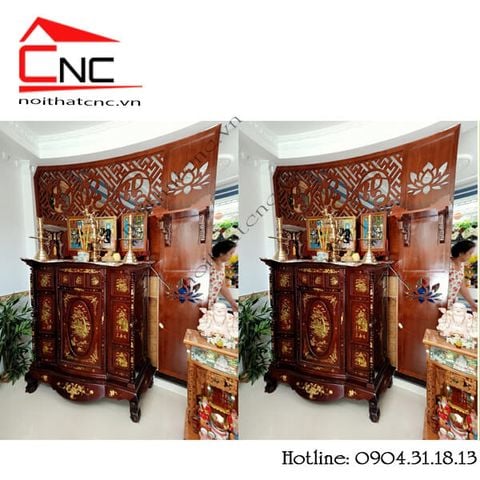  Thi công vách ngăn cnc phòng thờ phúc lộc thọ - 847 