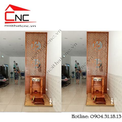  Thi công vách ngăn bàn thờ ông địa Lộc Phát - 831 