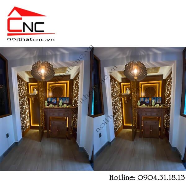 Thi công vách ngăn cnc phòng thờ - 824
