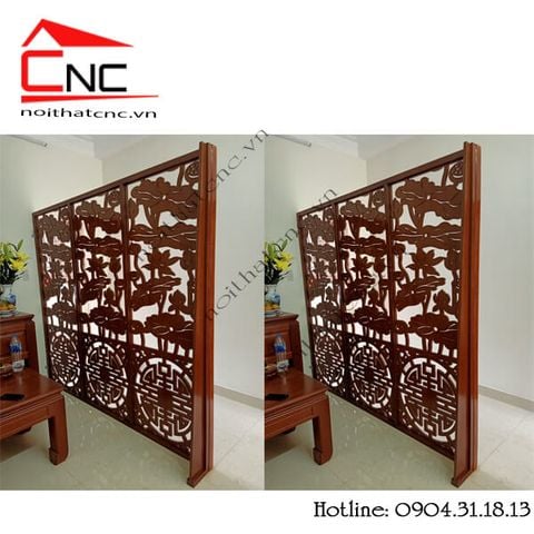  Thi công vách ngăn cnc phòng thờ - 823 