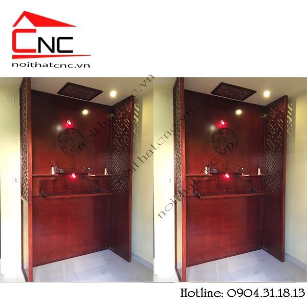 Thi công vách ngăn cnc phòng thờ - 797