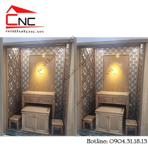 Thi công vách ngăn cnc phòng thờ - 790