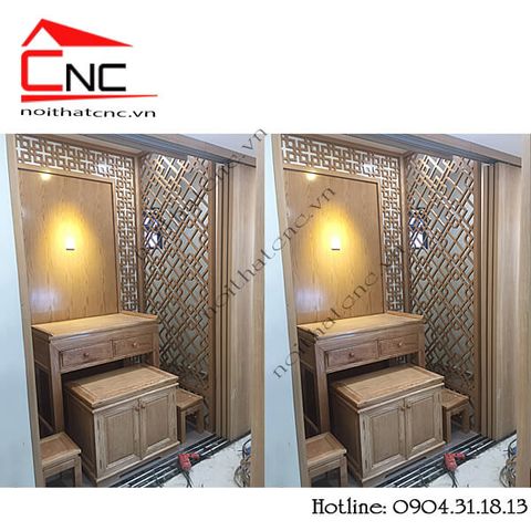  Thi công vách ngăn cnc phòng thờ - 790 