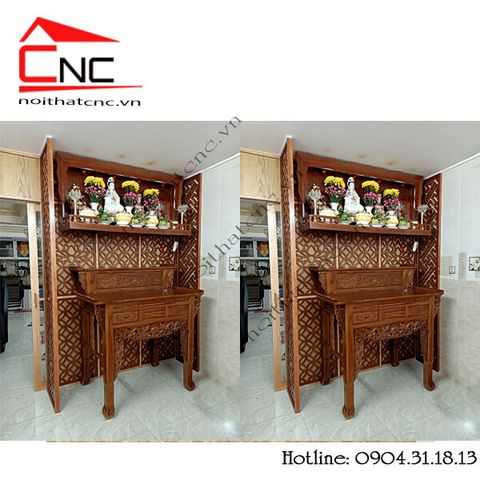  Thi công vách ngăn cnc phòng thờ - 873 