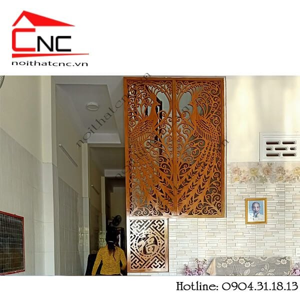 Thi công vách ngăn cnc cầu thang - 866