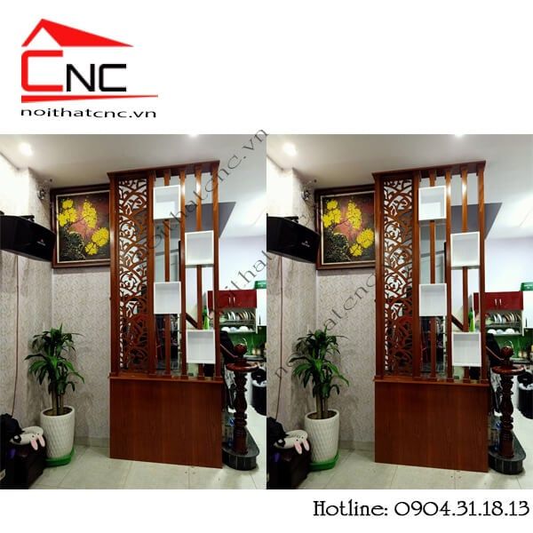 Thi công kệ trang trí phòng khách - 625