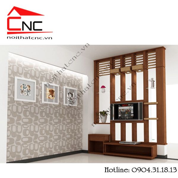 Kệ gỗ vách ngăn phòng khách - 94