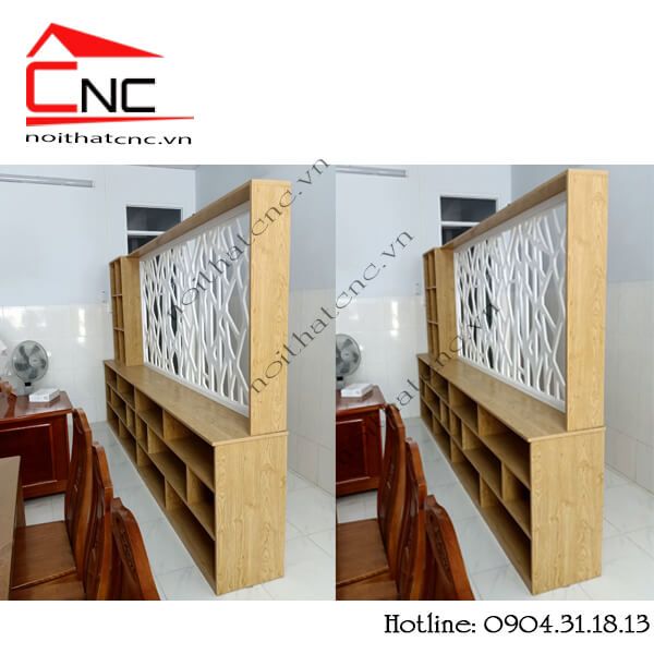 Thi công kệ trang trí phòng khách - 611