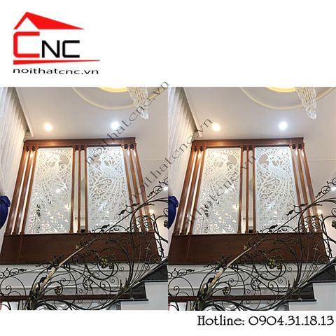  Thi công vách cnc lam gỗ phòng khách - 43 