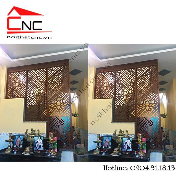 Thi công vách ngăn cầu thang hoa sen - 300