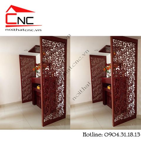  Thi công vách ngăn cnc phòng thờ - 223 