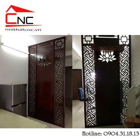  Thi công vách ngăn cnc phòng thờ - 233 