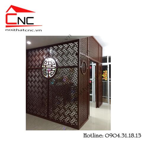  Thi công vách ngăn cnc phòng thờ - 234 