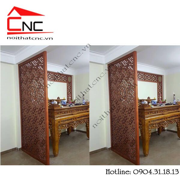 Thi công vách ngăn cnc phòng thờ - 239