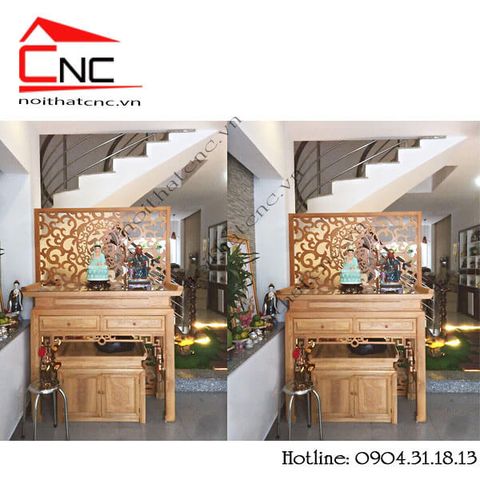  Thi công vách ngăn cnc phòng thờ - 245 