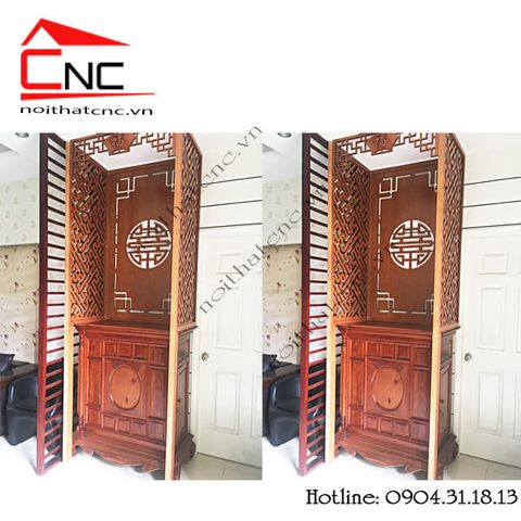  Thi công vách ngăn cnc phòng thờ - 217 