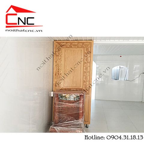  Thi công vách ngăn cnc bàn thờ ông địa - 218 