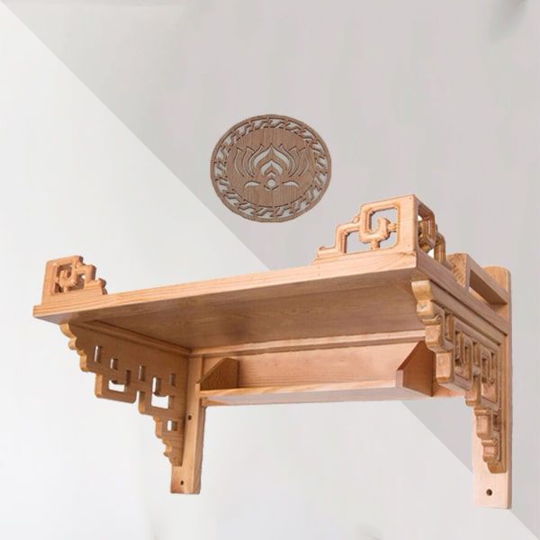 Bàn thờ Gia tiên kết hợp bàn thờ Phật treo tường BTG1062