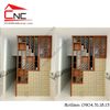 Thi công vách cnc kết hợp lam gỗ cầu thang - 674