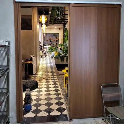  Vách cửa lùa kín đẹp - MS17 