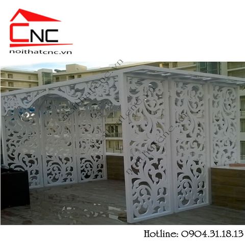  Thi công vách cnc nhựa ngoài trời - 394 