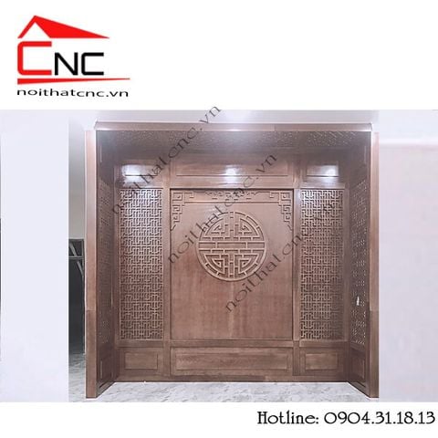  Thi công vách ngăn cnc phòng thờ - 733 