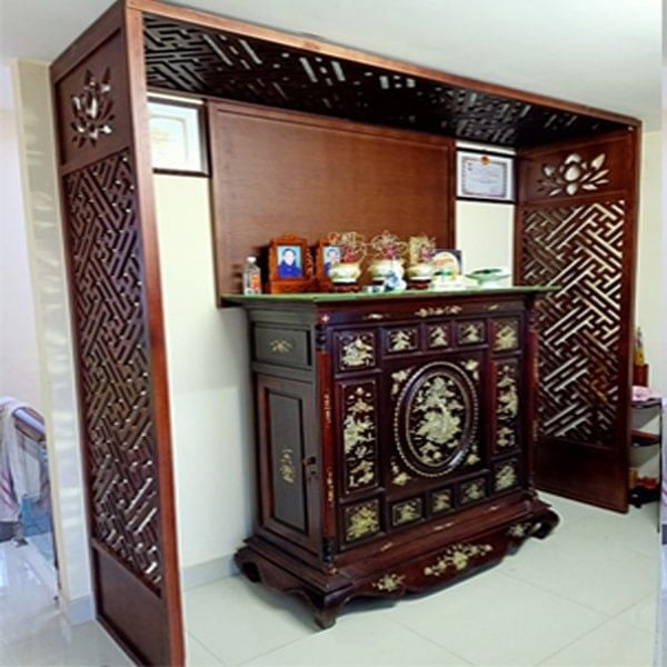 Thi công vách ngăn bàn thờ - 602
