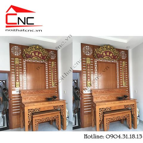  Thi công vách ngăn cnc phòng thờ - 763 