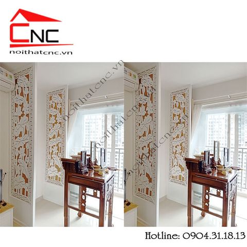  Thi công vách ngăn cnc phòng thờ - 603 