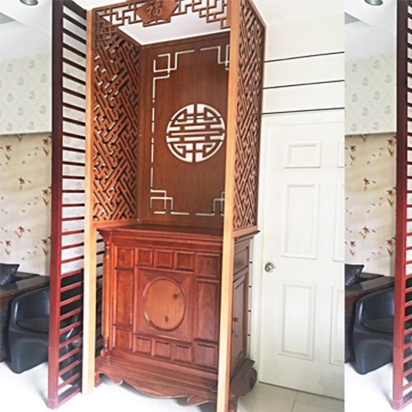 Thi công vách ngăn cnc phòng thờ - 217