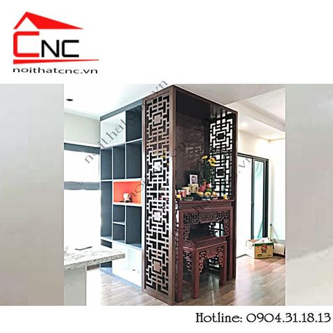  Thi công vách ngăn cnc phòng thờ - 255 