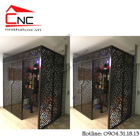  Thi công vách ngăn cnc phòng thờ - 260 