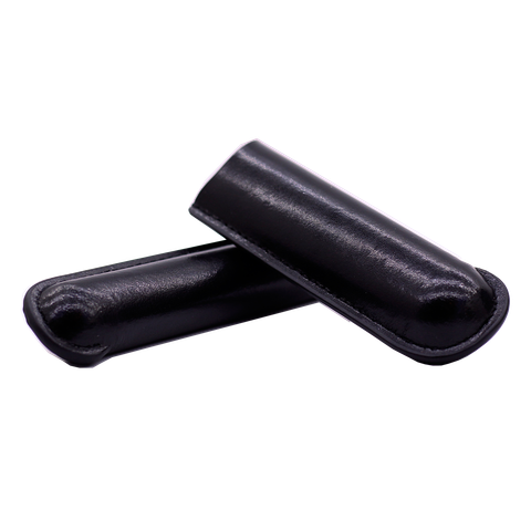 Leather Cigars Case Black Finish 