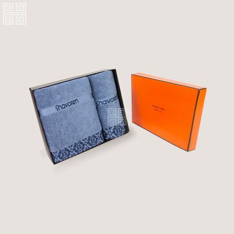 KHĂN QUÀ TẶNG COTTON CAO CẤP CRYSTAL - HỘP: 1 KHĂN TẮM + 1 KHĂN MẶT L