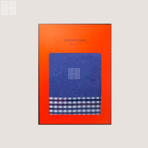 KHĂN QUÀ TẶNG COTTON TG LINE CHECK  - Hộp 1 KHĂN TẮM 60x120cm