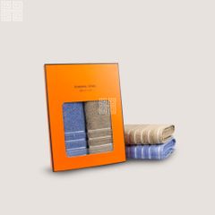 KHĂN QUÀ TẶNG COTTON SILVER LINE  - Set 2 Khăn Mặt 40x80cm
