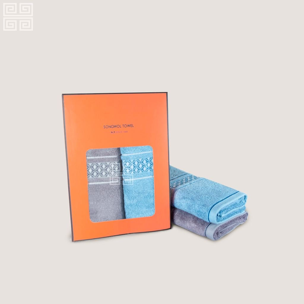 KHĂN QUÀ TẶNG BAMBOO TG DOUBLE DIAMOND - Set 2 Khăn Mặt 40x80cm