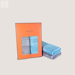 KHĂN QUÀ TẶNG BAMBOO TG DOUBLE DIAMOND - Set 2 Khăn Mặt 40x80cm