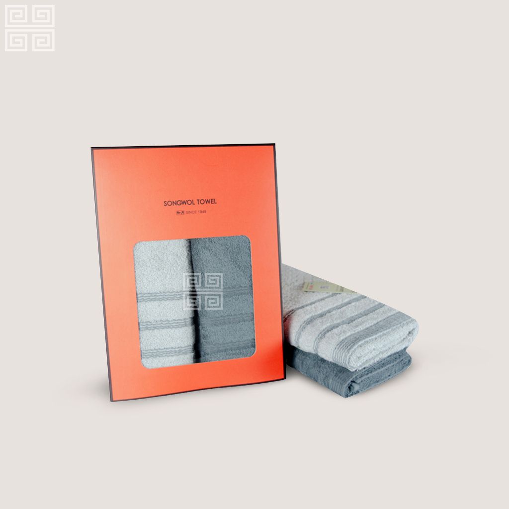 KHĂN QUÀ TẶNG COTTON SH VOLUME - Set 2 Khăn Mặt 40x78cm