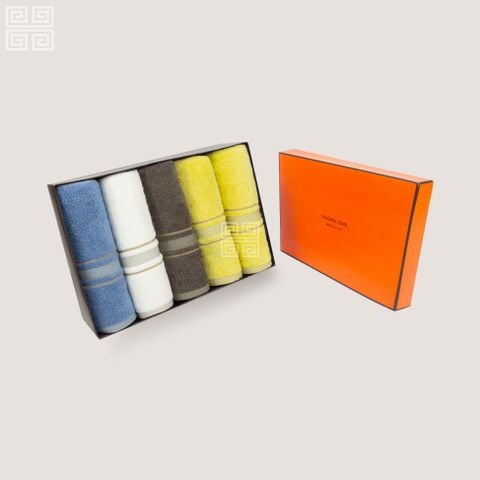 KHĂN QUÀ TẶNG COTTON 5P SENTI - HỘP 5 KHĂN MẶT