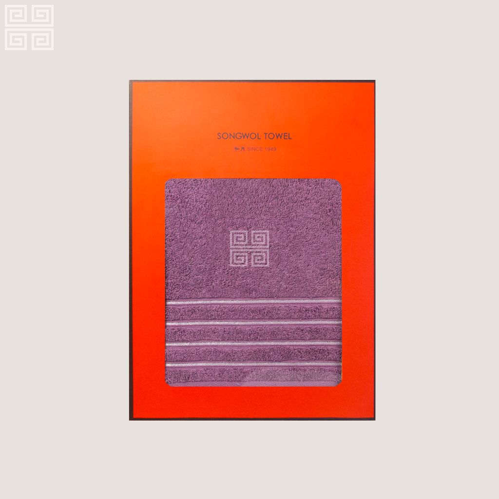KHĂN QUÀ TẶNG COTTON SILVER LINE - Hộp 1 KHĂN TẮM 50 x100cm