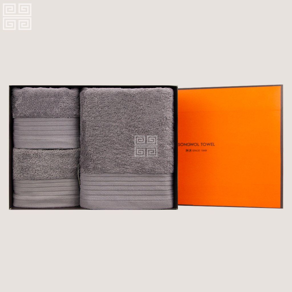 KHĂN QUÀ TẶNG 5P COTTON OGRANIC - HỘP: 1 KHĂN TẮM + 2 KHĂN MẶT S