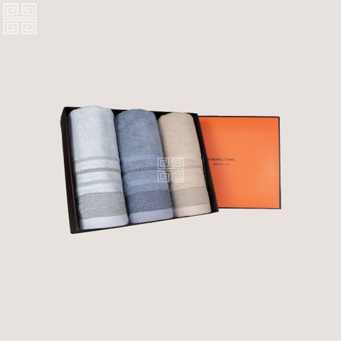 KHĂN QUÀ TẶNG BAMBOO TG WAVE - SET 3 KHĂN MẶT 40x80CM
