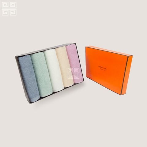 KHĂN QUÀ TẶNG COTTON 5P LIGHT - HỘP 5 KHĂN MẶT