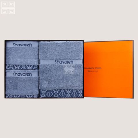 KHĂN QUÀ TẶNG 5P COTTON CRYSTAL - HỘP: 1 KHĂN TẮM + 2 KHĂN MẶT S