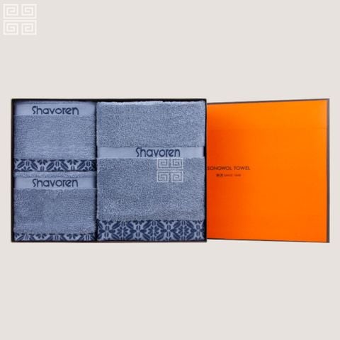 KHĂN QUÀ TẶNG 5P COTTON CRYSTAL - HỘP: 1 KHĂN TẮM + 2 KHĂN MẶT L